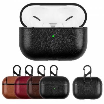 Coque pour Airpods Pro 2 (2022) en cuir PU avec Porte-clés